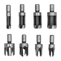 8pcs Straight and Tapered Taper Wood Plug Cutter Drill Bit Set  Woodworking Drilling