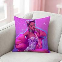 A-Ariana Singer G-Grande Pillow Case Cushion Cover Throw Pillow Case For Car Sofa Peach skin 18*18(CM)-1Pcs