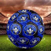 CF Montreal Indoor Soccer Ball Size 5 Colorful All Ages Machine Stitched PVC Competition Ready Durable High-Bounce
