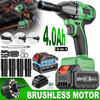 20V 430nm High Torque Cordless Impact Wrench Electric Car Support Industrial Grade Battery EU Local Warehouse Drop Shipping