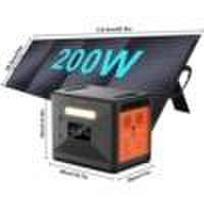SolarPlay Q2402M 2500W 2304Wh Portable Power Station with 200W Foldable Solar Panel, LiFePO4 Solar Generator for Off Grid 2500W 2300Wh Universal