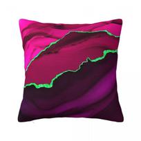 Abstract Chocolate Brown & Gold Modern Geode Agate Design Pillow Case Cushion Cover Soft Pillow Cover For Sofa Home Decorative Peach skin 18*18(CM)-1Pcs