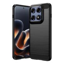 For Motorola Edge 70 Pro Case Carbon Fiber Silicone TPU Soft Rubber Protect Case Moto Edge 70 Pro Cover Edge 70 Pro Fusion Ultra Motorola Edge 70 juoda