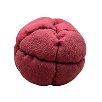 Handmade Crochet Hacky Footbag Juggling Balls Soccer Colorful 6 cm raudona