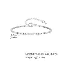 Shine Crystal Tennis Bracelet for Women,2/3/4/5mm Wide Adjustable Chain,Silver Plated Luxury Jewelry Gift for Mom Girlfriend