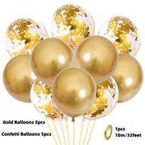 10 vnt Globos Confetti Latekso balionai Vestuvių dekoravimas Kūdikių dušas Gimtadienio vakarėlio dekoras Skaidraus oro balionai Valentino dienai 12 inch auksas