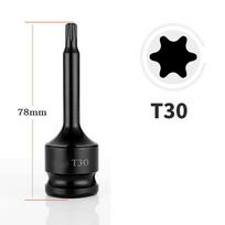 1/2 Inch Socket Adapter 1pcs Driver Star Bit Electric Screw Hex Shank T20-T100