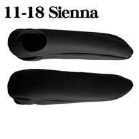 2 vnt odinė sintetinė priekinės sėdynės porankio dangtelis Toyota Sienna 2011 2012 2013 2014 2015 2016 2017 2018 juoda pilka