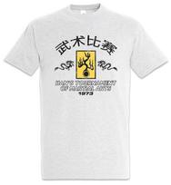Han's Tournament I Marškinėliai Įvesk Simbolį Ženklas Drakonas Bruce Logotipas Kung Fu Lee S