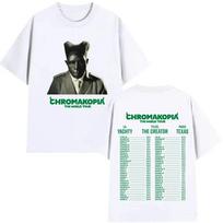 2025 Nauja vasarinė Tyler The Creator Chroma pasaulinio turo marškinėliai Mada Hip Hop marškinėliai Dovana Vyriški Moteriški Marškinėliai trumpomis rankovėmis S balta