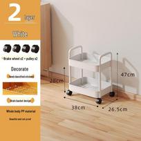 Foldable Snack & Toy Storage Cart with Shelves