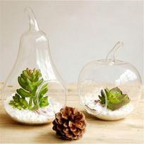 Apple Pear Fruit Planter Tabletop Vase Glass Plant Flower Terrarium Decor Container Hydroponic Pot Home Wedding Party Decoration kriaušė