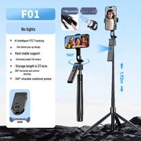 F01 Selfie Stick Gimbal: 1.9m, 360° Rotation, Face Tracking for Photography & Live Streaming