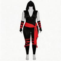 Large size ninja cos costume halloween women's costume cosplay assassin costume stage performance costume cos costume 1X