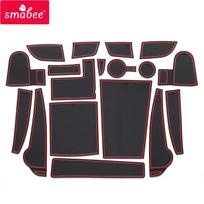 for Hyundai Kona EV Elektro MY 2020 - 2025 Electric Anti-Slip Gate Slot Cup Mat Non-slip Door Groove Pad Car Accessories