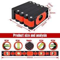 Multi-functional Folding High Precision Spirit Level for Multi-angle and Corner Measurement in Woodworking and Construction.