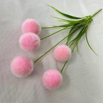 5 Faux Flocked Ball For Wedding Centerpieces And Home Decor rožinė