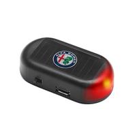 For Alfa Romeo 159 147 156 166 Giulietta Giulia Stelvio Brera Spider 1Pc Car Wireless Warning LED Flashing Anti Theft Caution Lamp Accessories Emblem