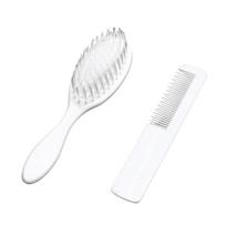 Baby Hair Brush and Comb Set Soft Bristles Gentle Scalp Massage Infant Grooming Kit Safe Materials for Newborn Care One Size balta