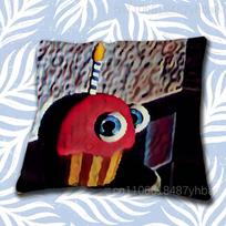 Fnaf Five-Nights-At-Freddys Pillow Case Short Plush Sofa Decorative Gift Home Double-Sided Printing Cushio Peach skin 18*18(CM)-1Pcs