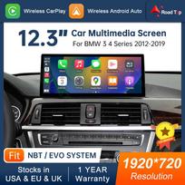 RoadTop 12.3 Wireless CarPlay Linux Multimedia Display for BMW Series 3 4 F30 F31 F32 F33 F34 F36 2012-2018 Android Auto Airplay 12.3" Series 3 4 -  EVO - LHD 2 g 2 g