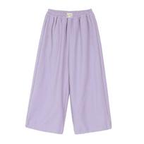 LUSON Girls' Stylish Wide-Leg Straight Pants 100 violetinė