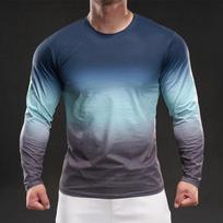 Men's simple ordinary summer sun protection long sleeved quick drying men's T-shirt breathable hiking fishing oversized men top L