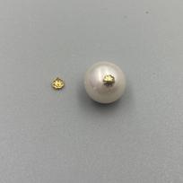 Pearl GEM Stones Hole Plug Stopper Post Mount Au750 Jewelry Making DIY Accessories Findings 18K Gold Plugs Yellow gold color
