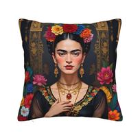 Printed Art Fridas-Kahlo Pillow Cover Mexican Painter Trendy Pillow Case For Office Car Home Decor Comfy Pillowcases Gift Idea Peach skin 18*18(CM)-1Pcs