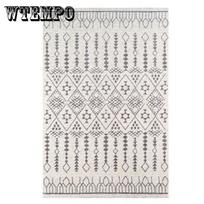 Maroko geometriniai dideli kilimai svetainei miegamojo sofos kilimėliai Namų dekoratyvinis nešilkinis kilimas 80cm*160cm white