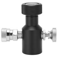 G1/2-14 CO2 papildymo adapterio jungtis, juodas soda ASA išleidimo vožtuvas su 8 mm greito įjungimo kištuku, moteriškas