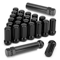 Roisin M14X1.5 Wheel Lug Nuts, 24 Piece 141.5 7 Spline Drive Awl Acorn Lug juoda