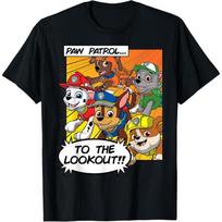 PAW Patrol To The Lookout!! Comic Book Style T-Shirt S juoda