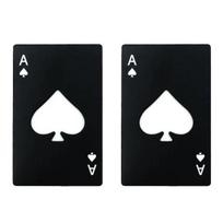 2/3 vnt. pokerio kortų butelių atidarytuvai, sunkūs, pagaminti iš nerūdijančio plieno, Piko tūzas, rankinis alaus butelių skardinių atidarymo įrankis, virtuvės įrankis, dovana senjorams, sergantiems artritu, virėjui 2pcs C