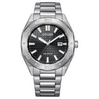 CITIZEN Apyrankinis laikrodis Kolekcija 100m Atsparus vandeniui Šviesos energija varomas Kvarcinis mechanizmas Nerūdijančio plieno apyrankė BM7630-80E Black Dial