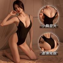 Sexy underwear open gear free high fork onesie swimsuit dead tank water sexy thin transparent women's tights One size fits all juoda