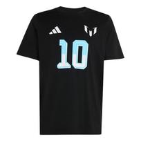 Adidas Messi vardas ir numeris 10 megzta sportinė marškinėliai trumpomis rankovėmis, apvalia iškirpte, vyriški viršutiniai drabužiai KS2539 S
