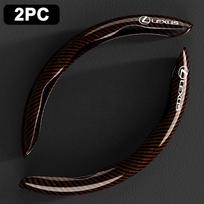 JSU4  Carbon Fiber Car Steering Wheel Cover with Non-Slip Lining for Lexus RX350 NX300 Es300h Rx450h GS300 GX470 IS250 ES350 LX570