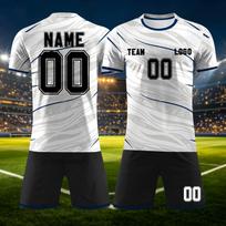 Customizable DIY Sports Jersey Set with Personalized and Number for Team Training or Short Sleeve Top and Shorts Suitable for Adults and Youth XS mėlyna
