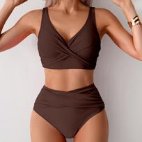 Vasaros Seksualūs Bikini Push Up Maudymosi Kostiumai Moteriški Maudymosi Kostiumai Moterims Paplūdimio Maudymosi Apranga Maudymosi Kostiumai Aukšto Juosmens Bikini Rinkinys Baseino Maudymosi Kostiumas 2XL oranžinė