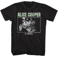 Alice Cooper In Concert Men T Shirt Boa In Mouth Shock Rock Concert Tour Merch S
