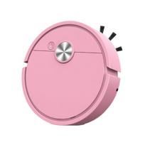 Mini robotas siurblys, 3 viename šlavimo ir plovimo robotas siurblys, plonas belaidis savaime įkraunamas robotas mopas automobiliui, namams, kietoms grindims Battery rožinė
