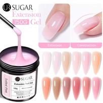 UR SUGAR Greito nagų priauginimo gelis 150 g Didelės talpos papildymo skystis nagų dailei – Stiprus, patvarus, lengvai tepamas 01 clear