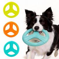 Pet Dog TPR Frisbee Toy Interactive Toy Pet Frisbee Floating Water Retrieval Training Dog Toy žalia