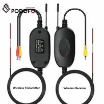 Podofo Wireless 2.4G RCA Video Signal Transmitter Receiver Universal for Car Rear View Reverse Camera 12V No 1920*1080