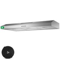 TopStrong 90cm Įmontuojamas/neįmontuojamas gartraukis, Aktyvuotos anglies filtras, Nerūdijantis plienas, 3 greičio nustatymai, 2W LED apšvietimas EU 220-240V