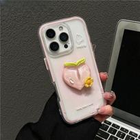 Three-dimensional peach pineapple three-in-one colorful for Apple 16/15iphone13/XR/Huawei mobile phone case Apple 11