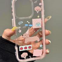 Pink Dachshund 3-in-1 Colorful for Apple 16/15iphone13/XR/MAX Huawei mobile phone case apple 11
