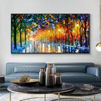 Šiuolaikinis abstraktus paveikslas „Žmogus, einantis gatve“ spausdintas ant drobės Nordic plakatas Sienos meno paveikslas svetainei Namų dekoras Be rėmo 60*170cm black