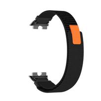 Nailono kilpos dirželis Huawei Band 9 Sportiniam laikrodžiui Kvėpuojantis apyrankė Reguliuojama apyrankė Huawei Band 8 Pakeitimo dirželis Correa juoda
